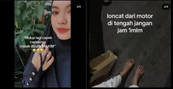 Viral Wanita Ini Nekat Terjun dari Motor Jam 1 Malam usai Diduga Akan Diculik Ojol