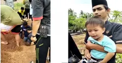 Viral Video Anak Berteriak di Dekat Kubur Ayah, Suruh Bangun karena Kotor : Begini Reaksi Warganet!