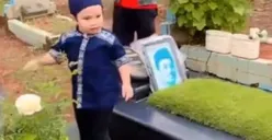 Terharu! Ini Momen Gala Ziarah ke Makam almarhum Vanessa dan Bibi, Wargenet : Nyesek Lihatnya