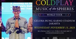 Mantap! Sandiaga Uno akan Ikut War Tiket Konser Coldplay di Jakarta Besok