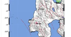 UPDATE BMKG! Gempa Bumi 2.7 Magnitudo Guncang Kabupaten Mamasa, Titik Lokasi Berada di Darat