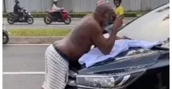 Viral WNA Bertelanjang Dada Diduga Mabuk Menghadang Mobil di Tengah Jalan!