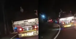 Kocak, Tak Lagi Punya Harga Diri, Video Pocong di Atas Truk Dijadikan Candaan Netizen: Biar Aman dari Bajing..