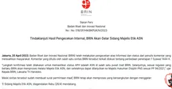 Usai Viral Oknum Pegawainya Ancam Bunuh Warga Muhammadiyah, Begini Tindakan Tegas BRIN!
