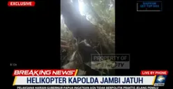 Terkini: Helikopter yang Ditumpangi Kapolda Jambi Jatuh di Bukit Tamia
