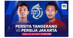 Live Streaming BRI Liga 1 Persita Tangerang vs Persija Jakarta, Sore Ini Pukul 15.00 WIB, Klik di Sini