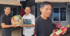Viral Video Pria Beri Parcel Lebaran ke Warga, Sesudah Difoto dan Diterima Ternyata yang Diberikan Berbeda