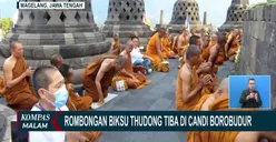 32 Biksu Thudong Sampai di Candi Borobudur, Diwarnai Tangis Bahagia Usai Berjalan Kaki 2 Bulan