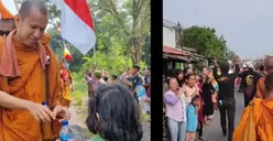 Haru! Warga Indonesia Sambut Hangat Biksu yang Berjalan Kaki ke Borobudur, Toleransi Menggetarkan Hati