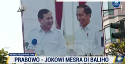 Baliho Besar dengan Foto Mesra Prabowo dan Jokowi Terpampang di Jalan Kramat Raya, Begini Tulisannya