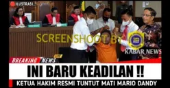 Cek Fakta: Hakim Jatuhkan Vonis Hukuman Mati pada Mario Dandy atas Penganiayaan terhadap David, Benarkah?