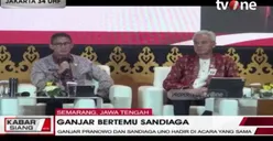 Bertemu Dalam Satu Forum, Ganjar Pranowo Akui Cocok dengan Sandiaga Uno, Kode Untuk Cawapres?