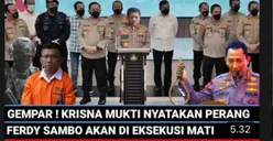 Gempar! Krishna Murti Menyatakan Perang, Ferdy Sambo Ketar-ketir Akan Dieksekusi Mati, Benarkah?