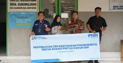 PNM Serahkan 250 Kentongan Purwokerto ke Ruang Pintar Dukuh Dai