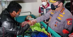 Kapolri Jenguk Korban Tragedi Kanjuruhan dan Nyatakan Siap Untuk Usut Tuntas Tragedi 1 Oktober Tersebut