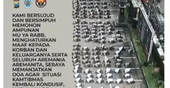 Polisi di Malang Bersujud Massal Minta Maaf Soal Tragedi Kanjuruhan, Reaksi Publik Justru Tak Terduga