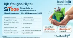 Pesan ST009 di bank bjb, Dapat Imbal Hasil dan Cashback Menarik