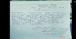 Surat izin Tidak masuk Sekolah Bocah Udin Ini Bikin Ngakak, Warganet : Terlalu Kreatif!
