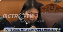 Tangisan Pilu Putri Candrawathi Didepan Orang Tua Brigadir J saat di Persidangan