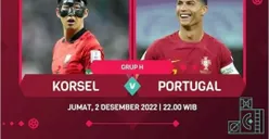 Live Streaming! Korea Selatan Vs Portugal Piala Dunia Qatar 2022 Kick Off 22.00 WIB, Klik di Sini