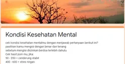 Link Tes Mental yang Viral di Tiktok: Cek Kondisimu Apakah Stabil, Depresi atau Stres Akut?