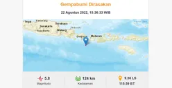 Penjelasan BMKG Soal Penyebab Gempa Bali 5,8 Magnitudo Hari Ini Senin 22 Agustus 2022