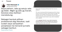 Warganet Skak Mat Keputusan Febri Diansyah Membela Putri Candrawathi, Obyektif dan Dibayar Tak Bisa Bareng!