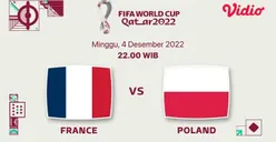 Nonton Siaran Langsung Prancis vs Polandia Piala Dunia 2022 Qatar, Kick Off Jam 22.00 WIB Gratis di Sini!