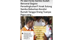 Anak Sulung Ungkap Ferdy Sambo dan Putri Candrawathi Sudah Bercerai? Ini Faktanya