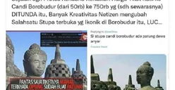Viral Foto Editan Stupa Borobudur Mirip Jokowi, Siber Polri Buru Pembuatnya   