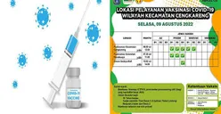 Berikut Jadwal dan Lokasi Vaksinasi Covid-19 Wilayah Kecamatan Cengkareng, Selasa 9 Agustus 2022