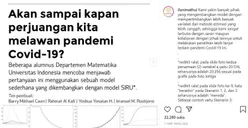 Perhitungan Alumni Matematika UI, 16 April Puncak Corona Indonesia