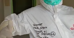 Begini Cara Unik Petugas Covid-19 di Kota Tasik Merayakan Hari Ayah Nasional