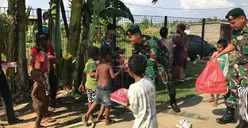 Satgas Yonif 411 Kostrad Rayakan Lebaran di Papua dengan Kesederhanaan
