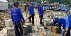 Pembangunan Tanggul Pelindung di Pulau Lancang Capai 60 Persen