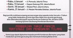 Tahun Baru, Jangan Lupa Uji Emisi! Berikut 4 Jadwal Waktu dan Lokasinya