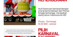Jadwal Pesta Rakyat dan Karnaval Kemerdekaan HUT RI Ke-80 di Jakarta, Ada Konser Musik hingga Kembang Api