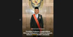 Ada Bahlil hingga Teddy Indra Wijaya, Daftar 100 Tokoh yang Dapat Tanda Jasa dan Kehormatan dari Prabowo