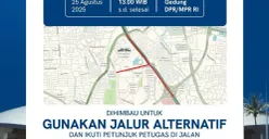 Awas Kejebak Macet, Alternatif Jalan Hindari Demo 25 Agustus 2025 di Depan Gedung DPR RI