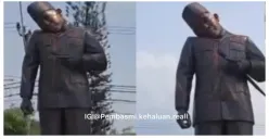 Viral Patung Soekarno di Alun-alun Indramayu Miring pada Bagian Kepala, Ini Penyebabnya