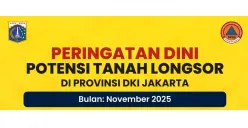 Peringatan Dini Potensi Tanah Longsor, BPBD DKI Jakarta Imbau Masyarakat Tingkatkan Kewaspadaan, Khususnya di Wilayah Ini