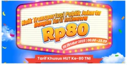 Catat! 5 Oktober 2025 Naik Transjakarta, MRT, LRT Cuma Bayar Rp80, Tarif Khusus HUT ke 8- TNI, Cek Syarat dan Ketentuannya