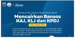 Bansos KAJ, KLJ, dan KPDJ Oktober 2025 Mulai Cair kepada 198.762 Penerima, Ini Nominal dan Cara Ceknya