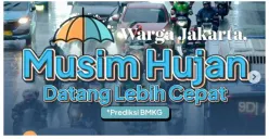Prediksi BMKG: Musim Hujan di Jakarta Datang Lebih Cepat, Ini yang Harus Dilakukan Agar Tetap Aman dan Nyaman saat Aktivitas
