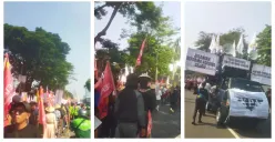 UPDATE Situasi Aksi Unjuk Rasa Hari Tani Nasional di Depan Gedung DPR
