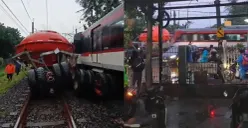 Kecelakaan Hari Ini: KA 806A Commuterline Bandara Soetta vs Truk Trailer di Stasiun Poris-Batu Ceper, 12 Perjalanan Dibatalkan 