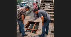 Pelat Besi JPO Salhabat Jalan Daan Mogot Dicuri, Pramono: Gunakan Anti-Maling dan Perbanyak CCTV