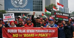 Demo Jakarta Hari Ini: Buruh Tolak Board of Peace Sampaikan 3 Tuntutan di depan Gedung PBB MH Thamrin!