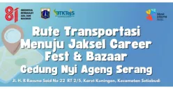 CATAT! Ini Rute Transportasi Menuju Jakarta Job Fair 2026 di Gedung Nyi Ageng Serang Jaksel Besok