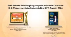 Double Winner! Bank Jakarta Sabet Penghargaan Manajemen Risiko dan Best CFO Awards 2026